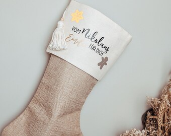 Christmas stocking | Santa Claus | Christmas | Santa Claus gift | Santa stocking | Jute stocking | Gift for children | Personalized