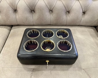 Smoked Walnut Wood Watch Box: Luxury Watch Storage Case