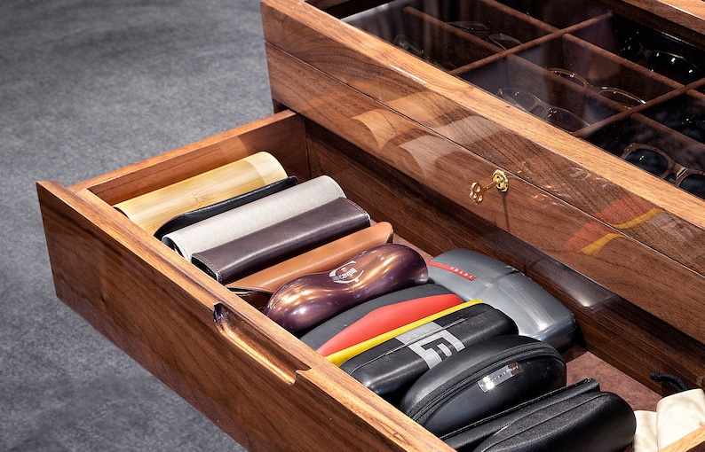 Luxury Wooden Eyeglasses Box Handmade Eyeglass Display Case Etsy