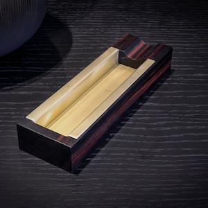 Ebony Wood Cigar Tray, Luxury Cigar Ashtray, Cigar Gift For Men, Birthday gift Cigar Ashtray, Best Cigar Lovers, Christmas gift idea