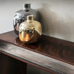 Rosewood Console table, Modern hallway table, Console table decor, Hallway table narrow, high gloss finish console table narrow