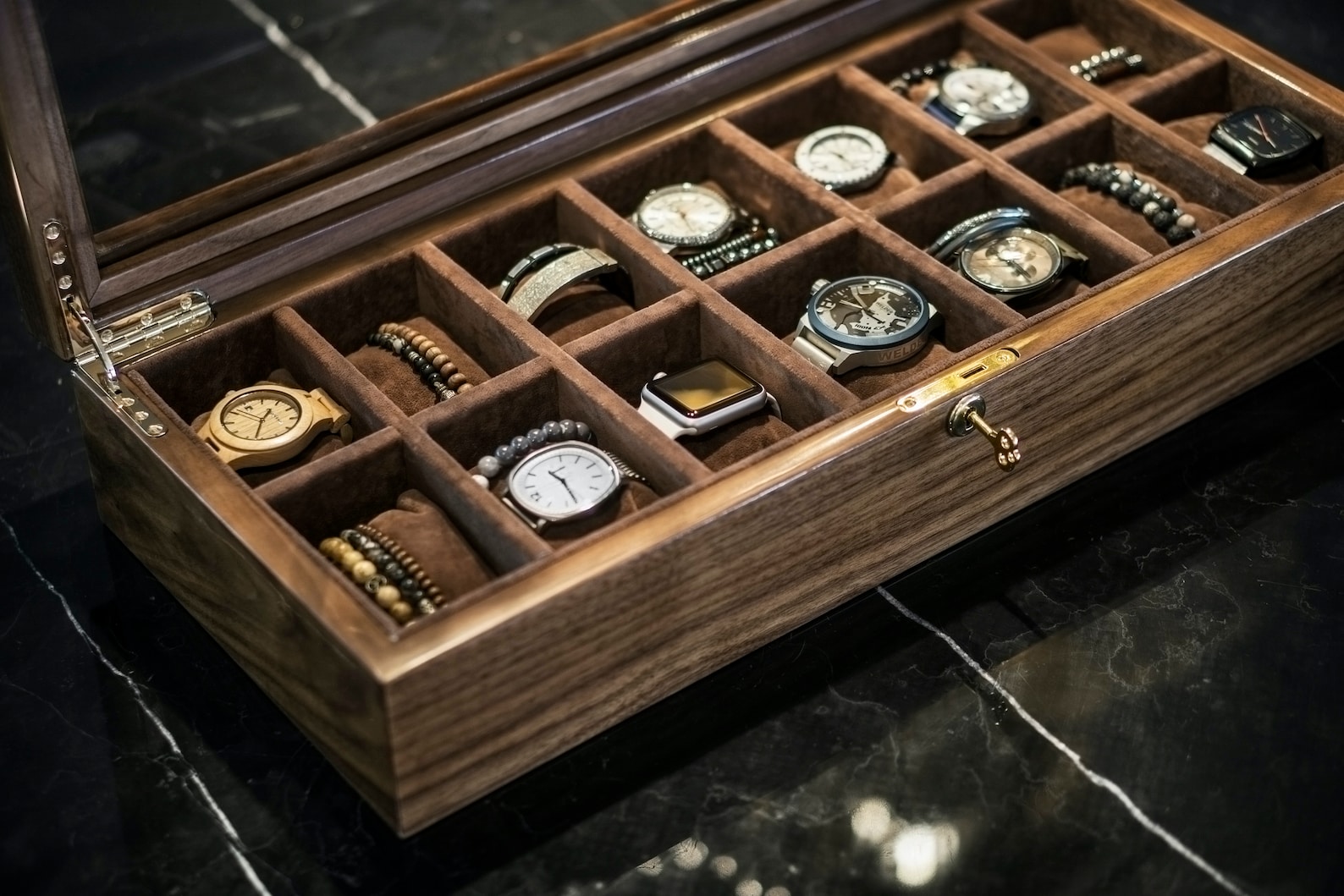 Luxury Walnut Watch Box Wooden Watch Case Large Watch Etsy UK