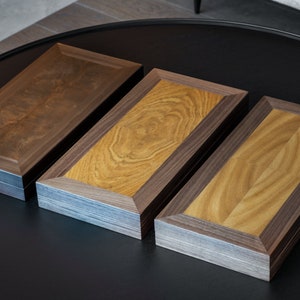 Handcrafted Walnut and Pyramid Backgammon Board, Pyramid Pattern Wood Backgammon Set with Walnut Edges, Christmas Gift Idea, Backgammon Set