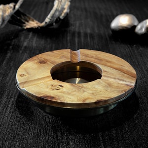 Mapa Burl Unique Design Cigar Tray, Wooden Cigar Ashtray, Cigar Lovers Gift For Men, Gift For Smoker, Cigar Accessories, Man Cave Decor