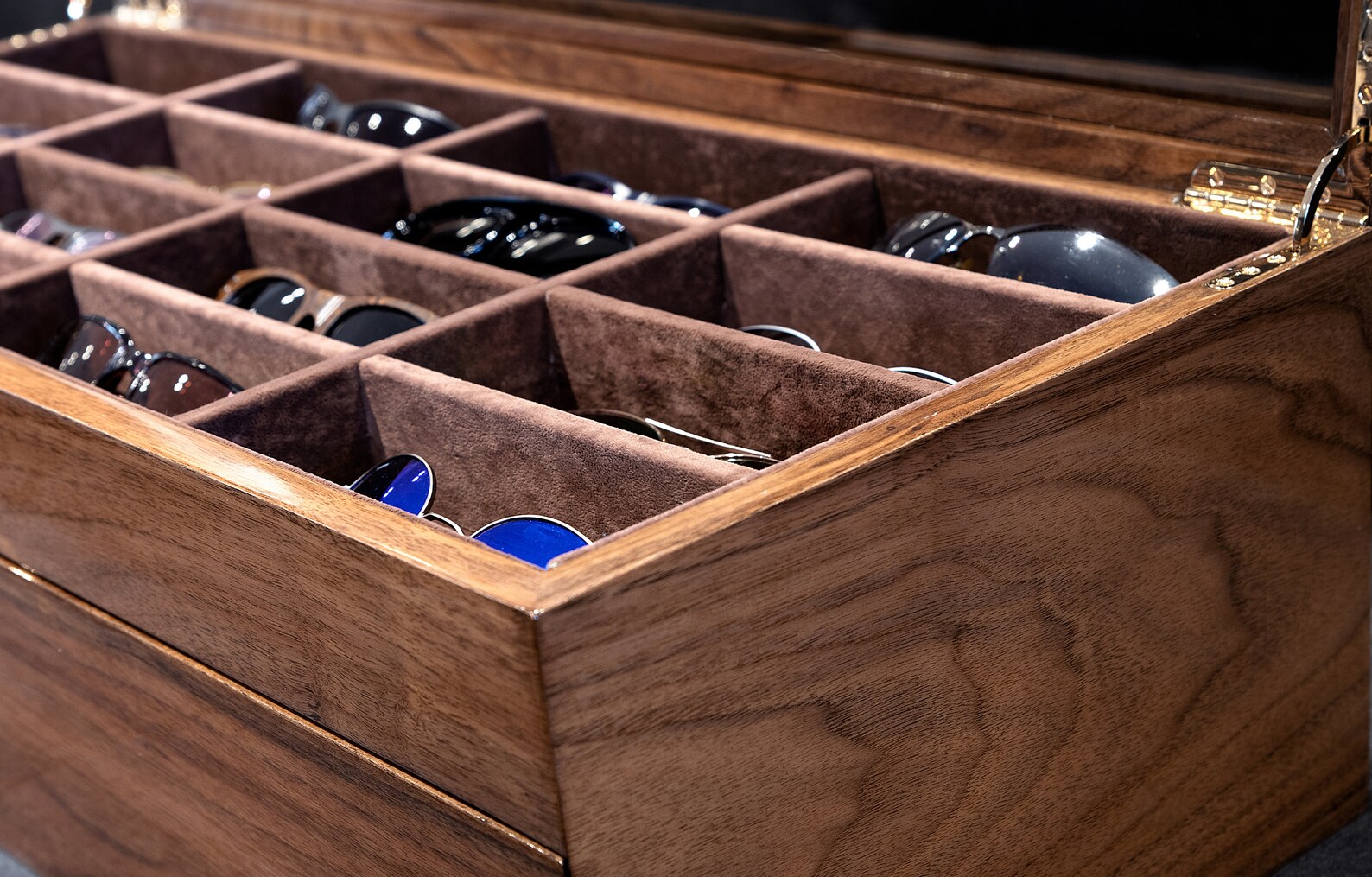 Walnut Eyeglasses box Handmade eyeglass display case Etsy