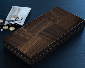 Handmade Wooden Backgammon Board: Luxury Table Game, Groomsman Gift