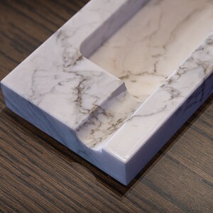 calacatta white marble cigar ashtray
