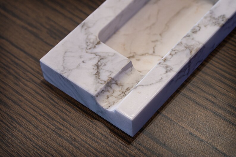 calacatta white marble cigar ashtray