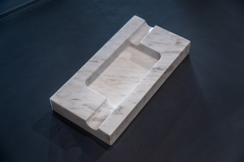 Six Marble Ashtray Alternatives, Man Cave Decoration Ideas, Cigar Lover Gift, Cigar Accessories, Cigar Rest, Valentines day gift idea Calacatta White