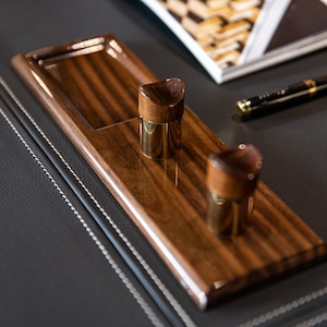Wood Fountain Pen Rest With Ink Division: Desk Organizer - Etsy