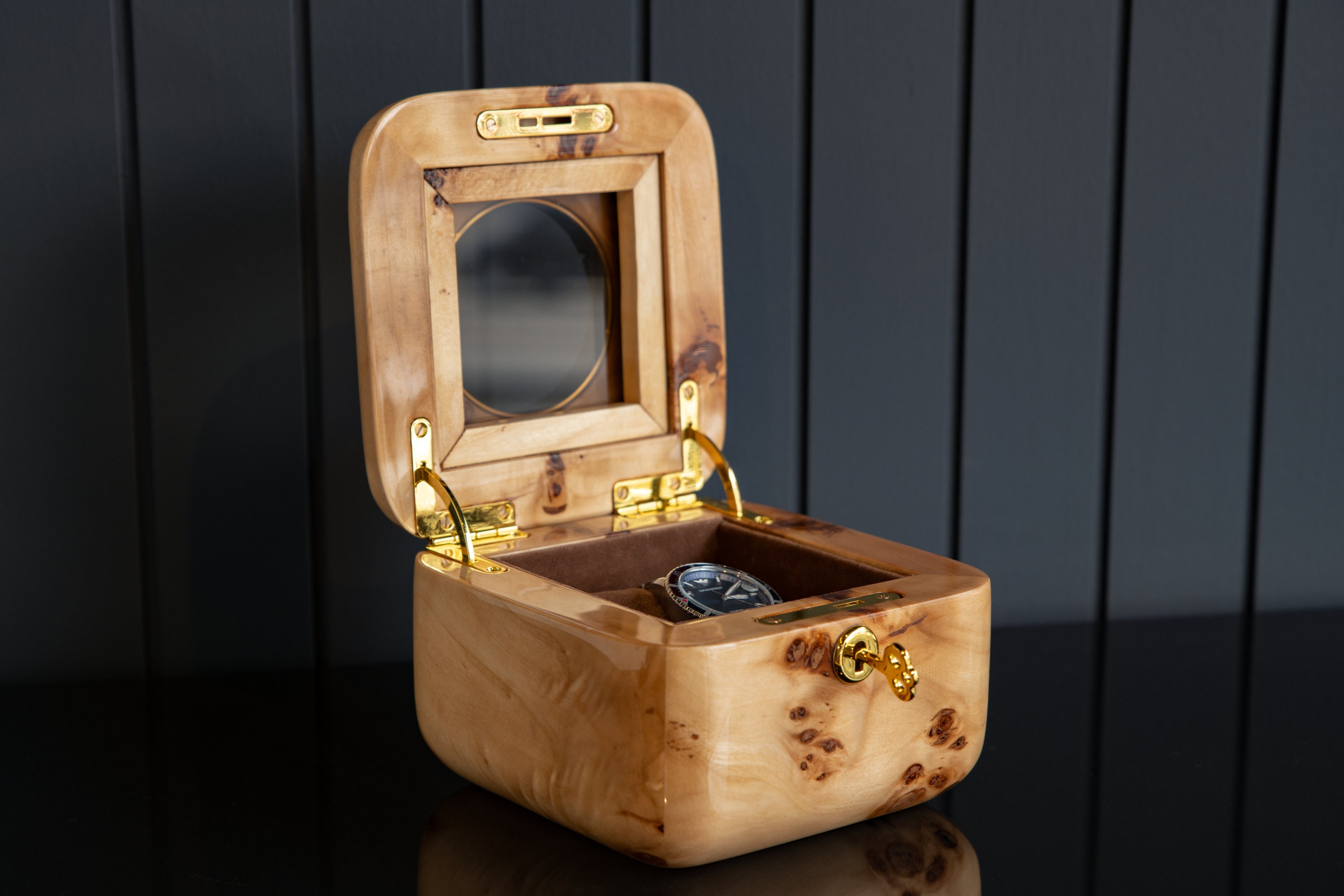Single Watch Storage Acacia Wood Watch Box: Luxury Single Watch Storage - Etsy