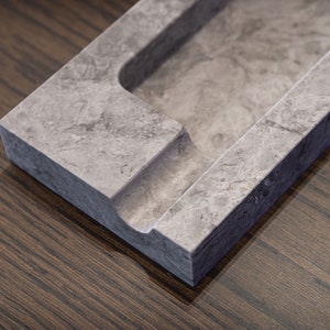 Tundra gray Marble Cigar Tray, Marble Cigar Ashtray, Cigar Gift For Men, Birthday gift, Gift for men, Cigar Lovers Gift, Cigar Accessories