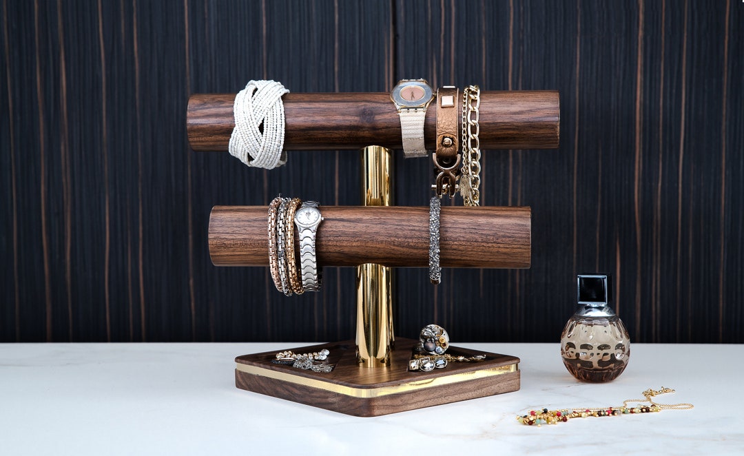 Luxury Wood Jewelry Standjewelry Organizer Stand Etsy