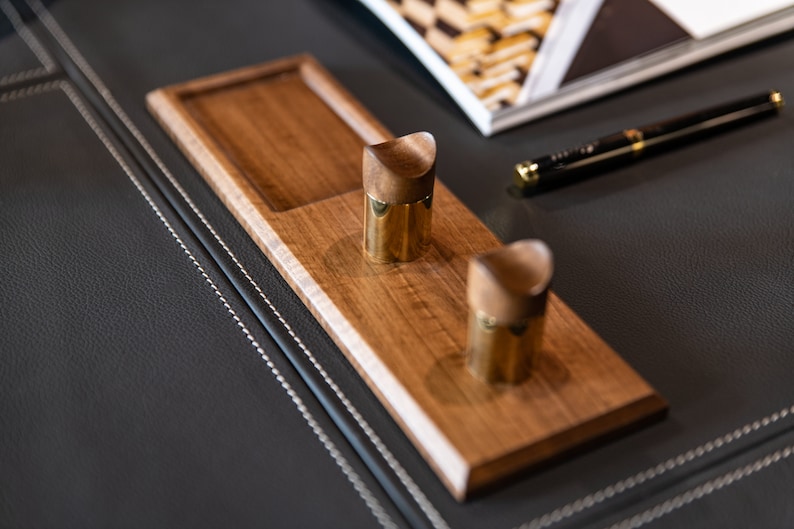 Wood Fountain Pen Rest With Ink Division: Desk Organizer - Etsy