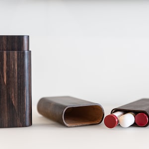 Personalized Travel Cigar Case, Handmade Wood Cigar Pouch, Custom Cigar Case Gift For Men, Groomsman Gift, Cigar Accessories, Cigar Lovers