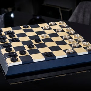 Handmade chess & Checkers Set, Wooden Checker Board, Checkers Board Game, Gift For Husband and Dad , Chess Set, Chess Gift, Christmas Gift
