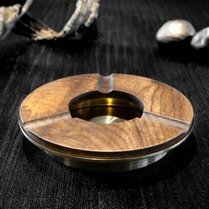 Walnut unique Cigar Tray, Luxury Cigar Ashtray, Cigar Gift For Men, Groomsmen Gift, Cigar Lovers Gift, Birthday gift, Cigar Accessories