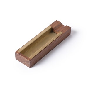 Unique Design Walnut Cigar Ashtray, Cigar lovers valentines day gift for men, Wooden cigar tray, Birthday gift, Handmade Cigar Accessories