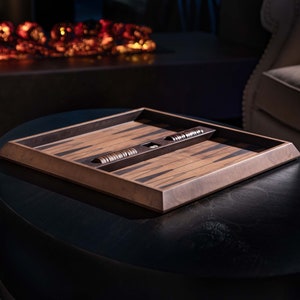 Handmade Eucalyptus & Mapa Burl Backgammon Board: Unique Design