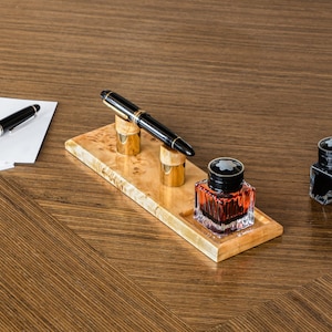 Pen Holder for Desk, Fountain Pen , Wooden Pen Holder, Pencil Display, Pen Stand, Pen Tray, Dip Pen Holder, Best gift for Men, New Job Gift