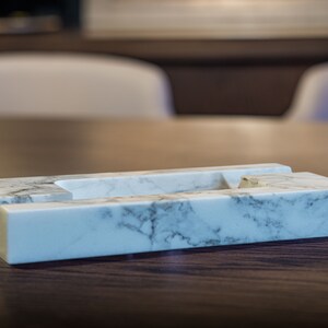 calacatta white marble cigar tray