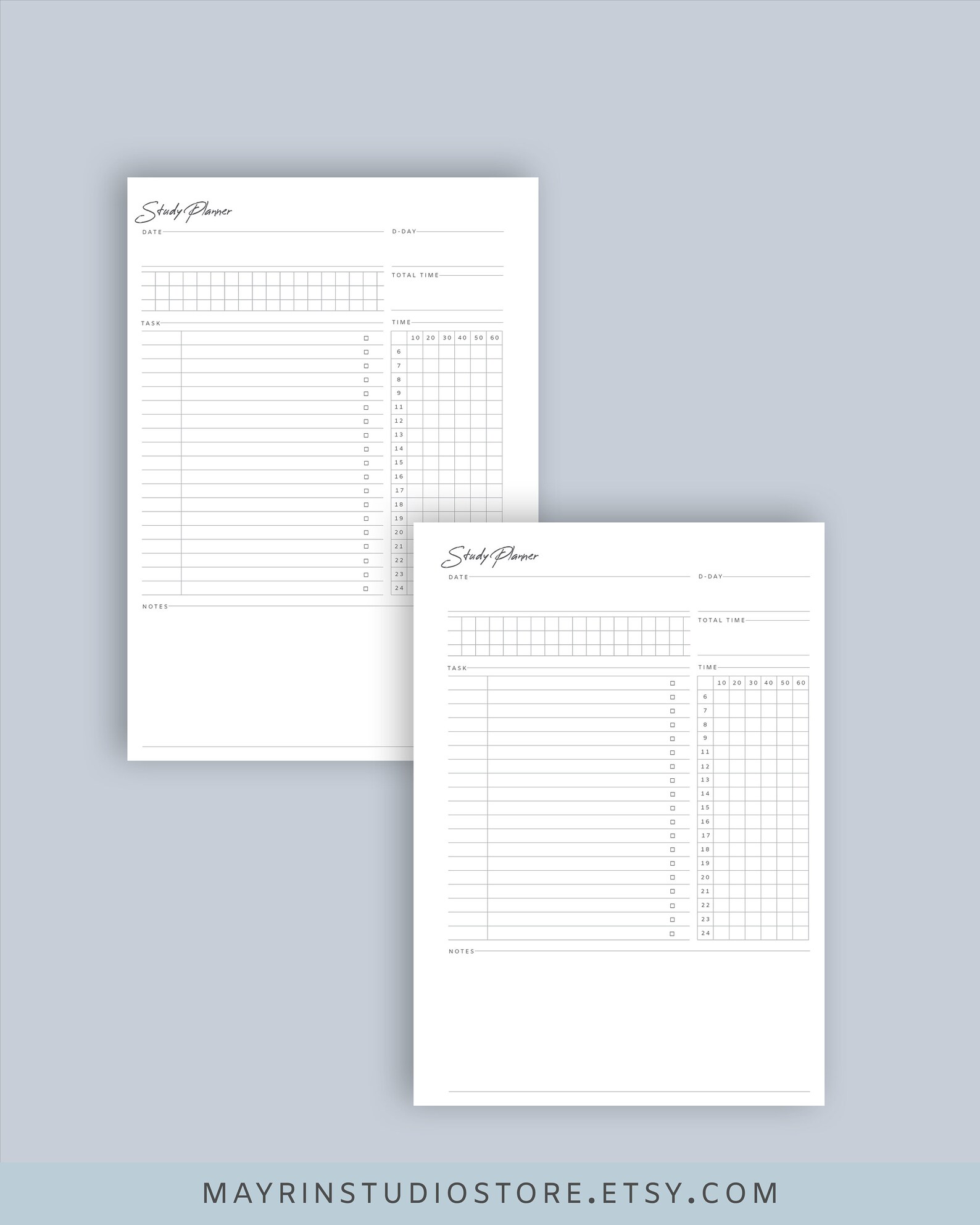 korean-study-planner-pdf-study-planner-inserts-printed-etsy
