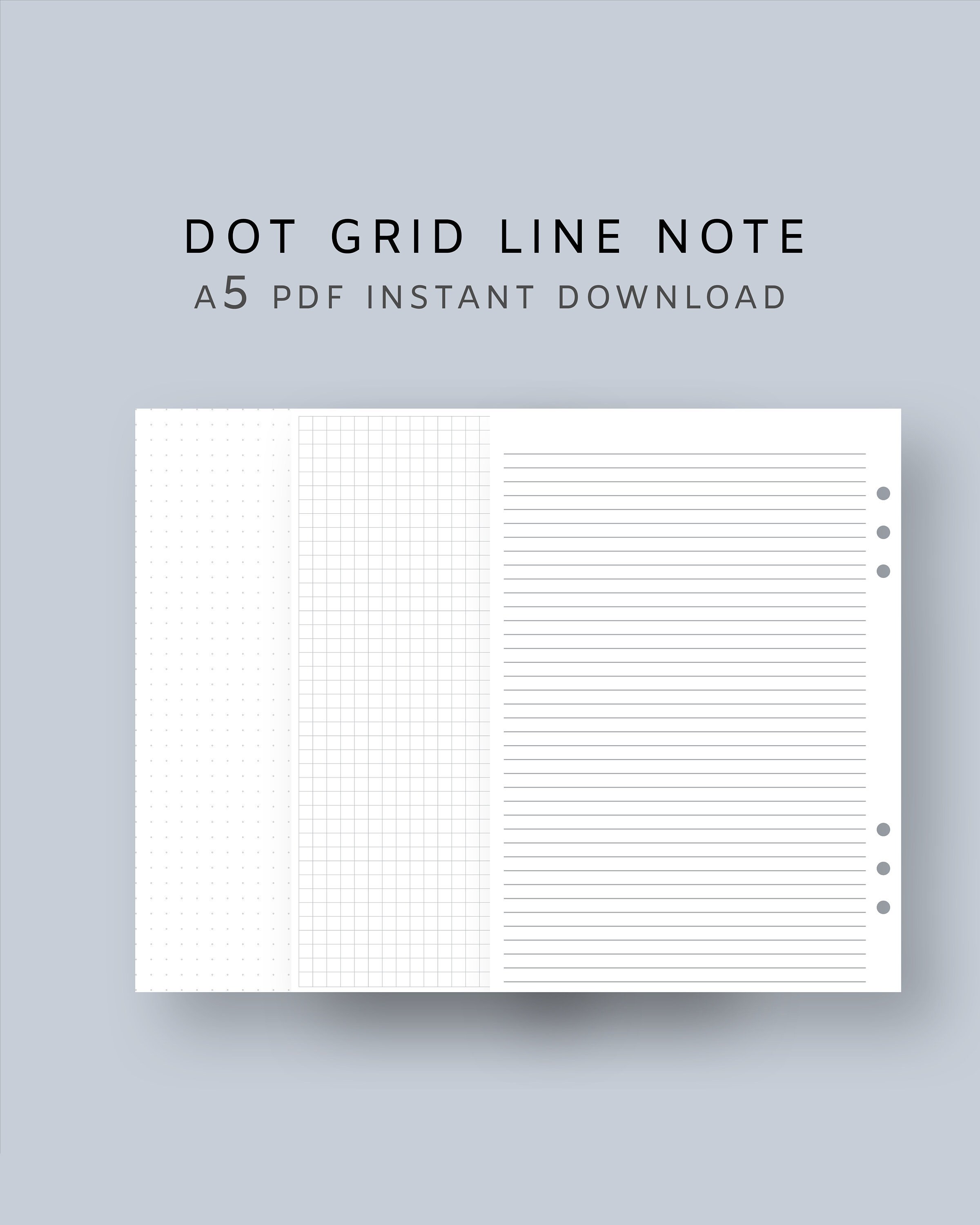 Dot Grid Paper Lined Paper Graph Paper Notebook Journal Dotted Etsy