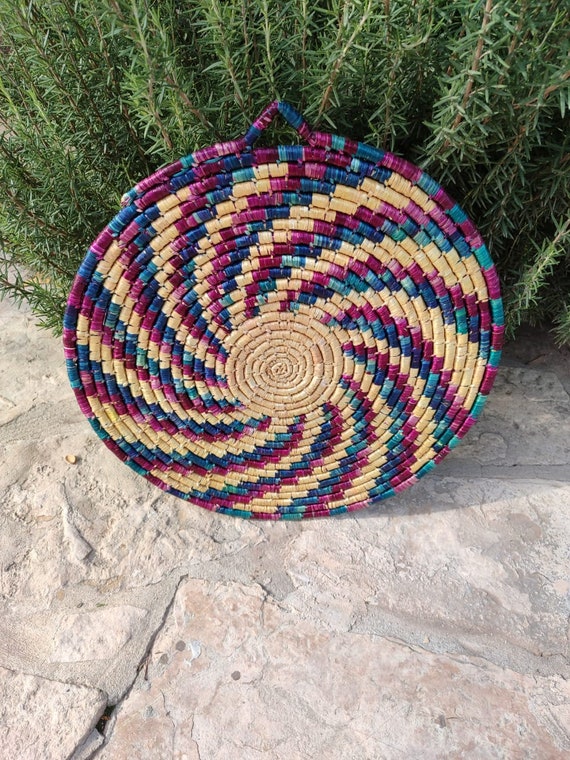 Hand woven basket wall art hotsell