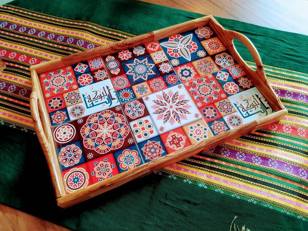 PALESTINIAN OLIVE TRAY Food Serving Platter Arabic Etsy