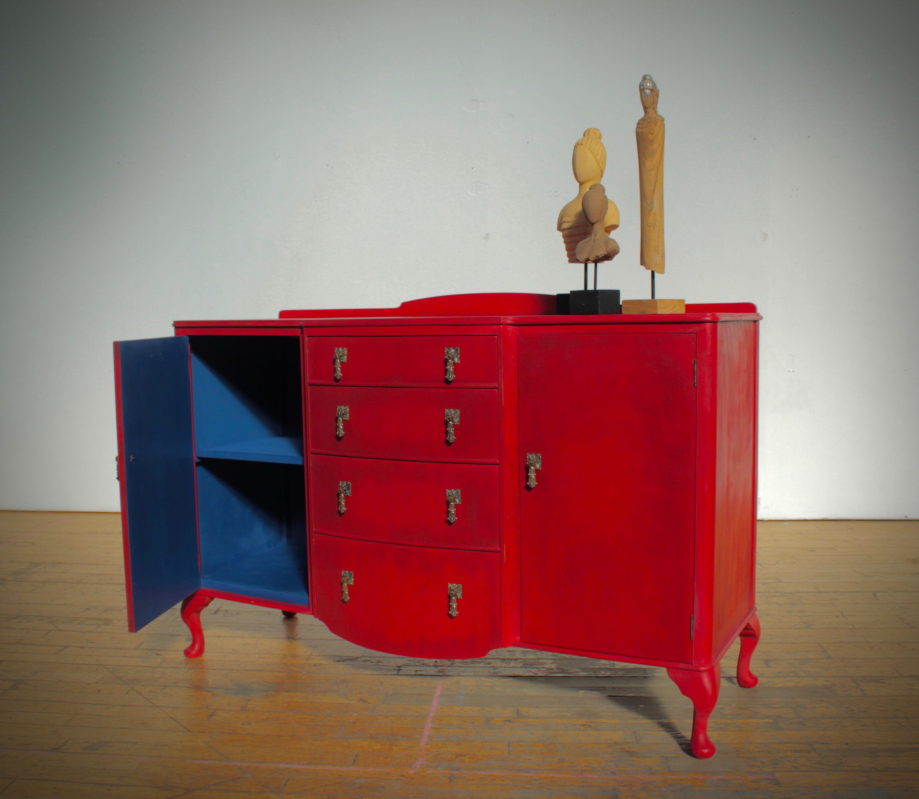 HandPainted vintage buffet / sideboard Etsy