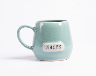 Pre order/made to order NH Yes ceramic pottery blue mug