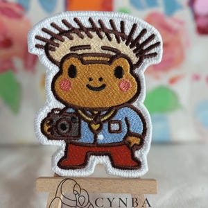 Coqui con camara Embroidered Patch| Reggeaton Patch| DTMF Embroidery Patch| Musica Patch| PR Embroidery Patch