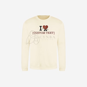 Custom Bunny Embroidered Sweatshirt| I Heart Bad Sweatshirt| Ben Inspired| Conejo Malo Embroidered Sweatshirt|Mom Crewneck