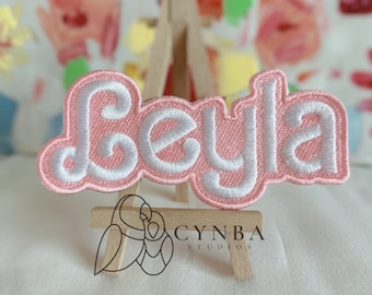 Cute Custom Girly Name Patch| Inspired doll movie Letter Patch| Customized Patch| Personalized gifts| 90s Doll gifts