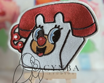 Cute Phone Patch| Y2K Cartoons Inspired Patch|Fighting Evil Cartoon|empower girls Iron on patch| Phone | Inspirational