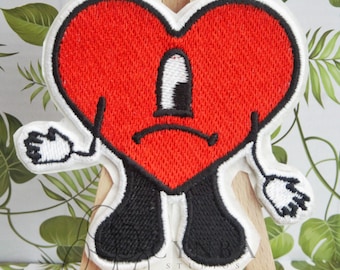 UVST Iron-on Patch|Malo Bunny Embroidered Patch|Malo Bunny Iron On Patch| YHLQMDLG| Corazon Triste