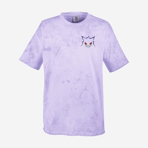 Poke Embroidered Tshirt|Gift Embroidery Tshirt| Catch Them| Ghost Tye-Dye Tshirt| Purple Poke Embroidery