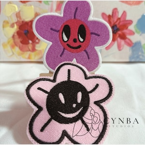 2Pack Flor Baddie Reggaetón Iron-on Patch| KG Embroidered Patch| Colombian Iron On Patch| Reggeaton Manana Flor| Sera Bonita