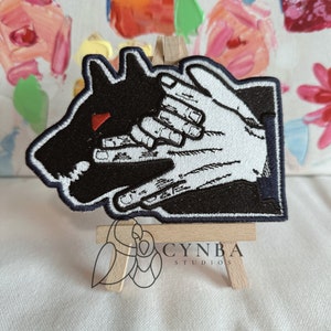 Puppy Shadow Embroidered Patch| Gift Embroidery Patch| Hand Patch Embroidery Patch| Anime Patch| Ju Anime Manga Embroidery