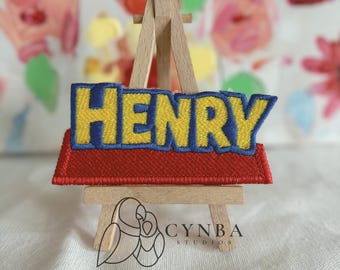 Red Blue Yellow Custom Name Patch| Inspired Letter Patch| Customized Patch| birthday gifts| movie buff gifts