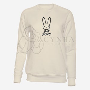 El Conejo Embroidered Sweatshirt|Bad Bunny Embroidered Crewneck| Bad Bunny| YHLQMDLG| Conejo Malo| Bordados de Bad Bunny
