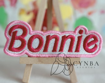 Set of 2 Barbie and Ken Name Tags 3 x 1.5 Embroidered Iron On Uniform  Applique Patch