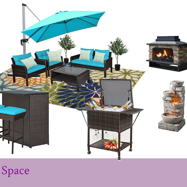 Patio Space|Outdoor Entertaining Space|Online Exterior Design|