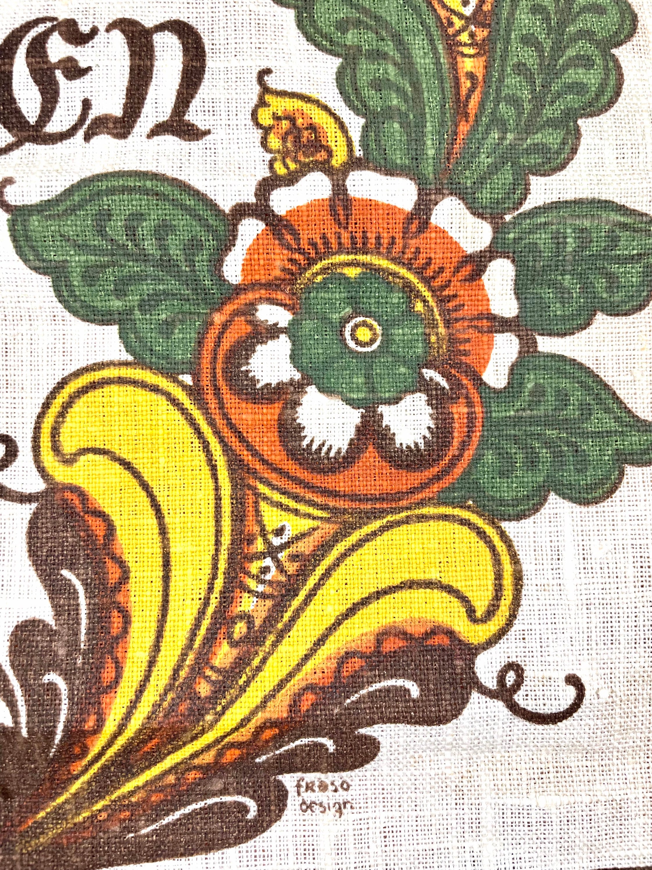 Vintage Swedish Välkommen Wall Tapestry, Swedish Wall Decor - Etsy