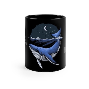 Whale Poetry Mug - Whale Mug - Animal Mug - 11oz Black Coffee Mug - Animal Christmas Gift