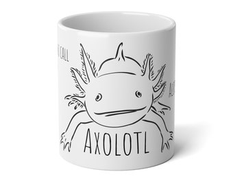 Taza Axolotl - Axolotl en una taza - Broma de Axolotl en una taza - 20oz, Taza de tamaño Jumbo - Taza de café Axolotl divertida - Regalo de Navidad para el amante de Axolotl