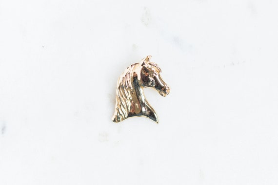 Vintage 14k Yellow Gold Horse Pendant - image 1