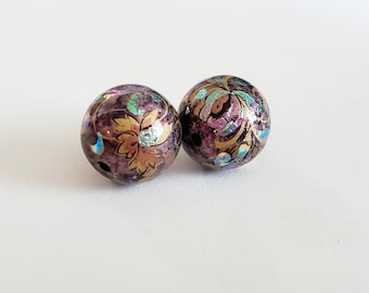Japanese Tensha Beads, Purple Holographic Tensha Beads