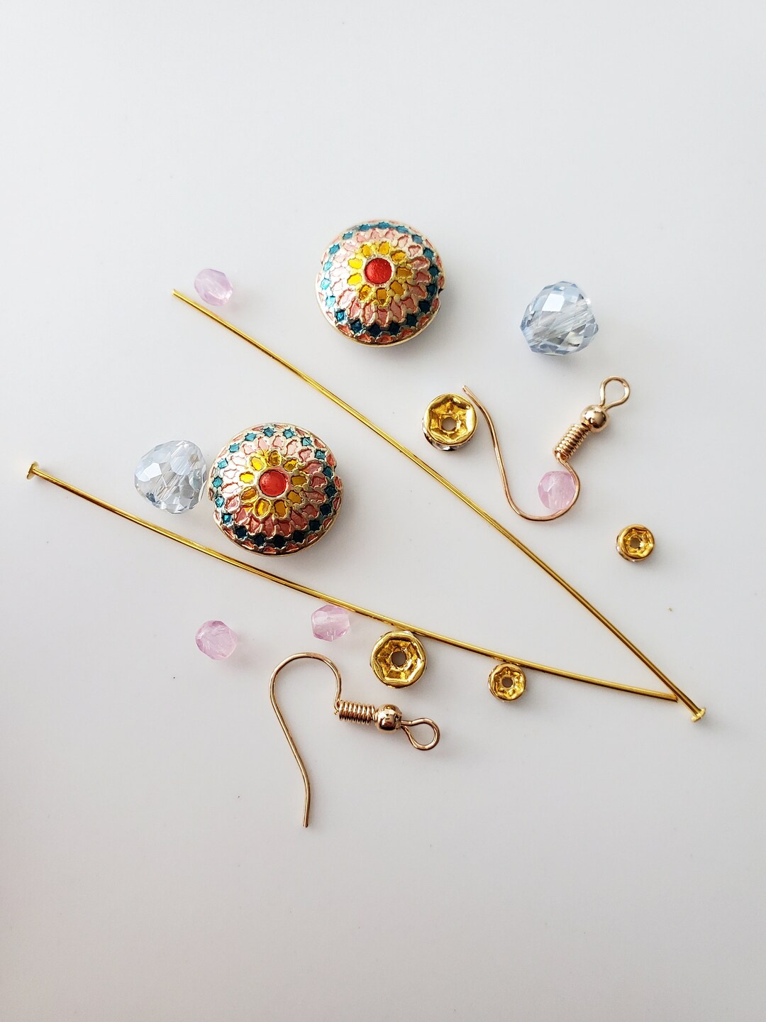 Cloisonne Bead Earring Inspiration Kit, Cloisonne Bead Mix Etsy