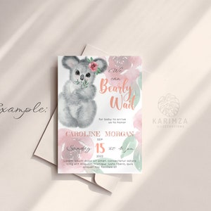 Watercolor Koala PNG Clipart, Baby Shower Invitation Boy Girl Bear ...